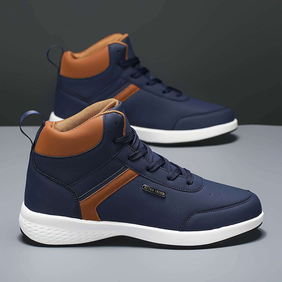 New PU Upper High-Top Fashion Business Outdoor Off-Road British Style Casual Sports Shoes