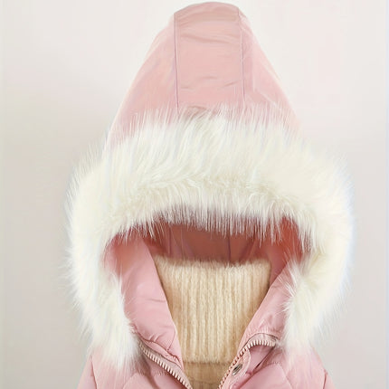 2024 New Children's Clothing Winter Jacket for Girls Thicken Girls Winter Coat Hooded Velour Winter Girls Jackets Outwear 3-7Y