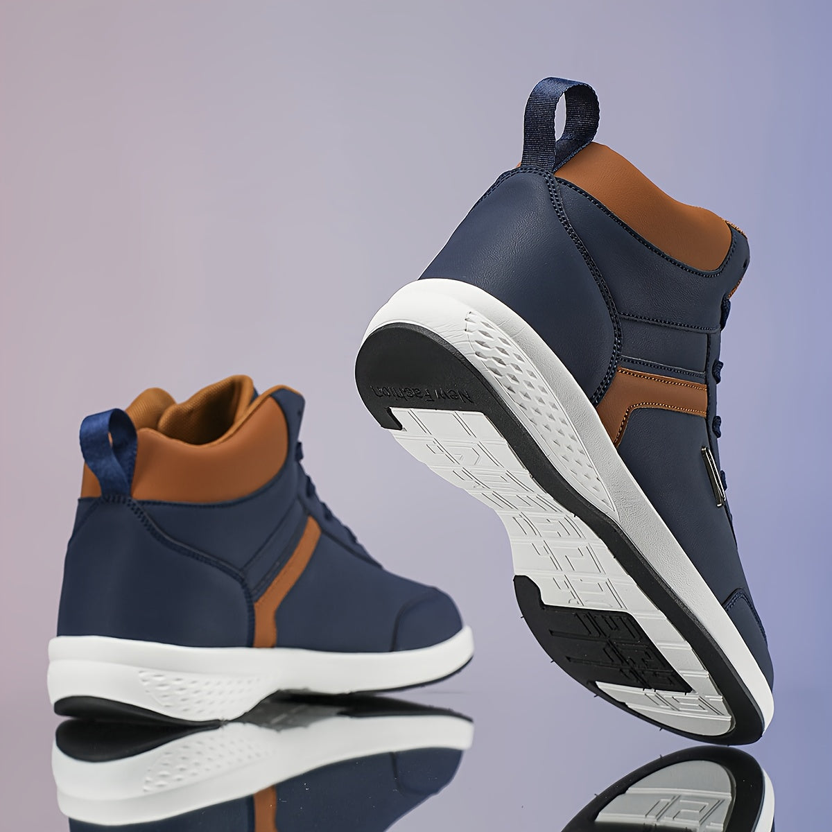 New PU Upper High-Top Fashion Business Outdoor Off-Road British Style Casual Sports Shoes