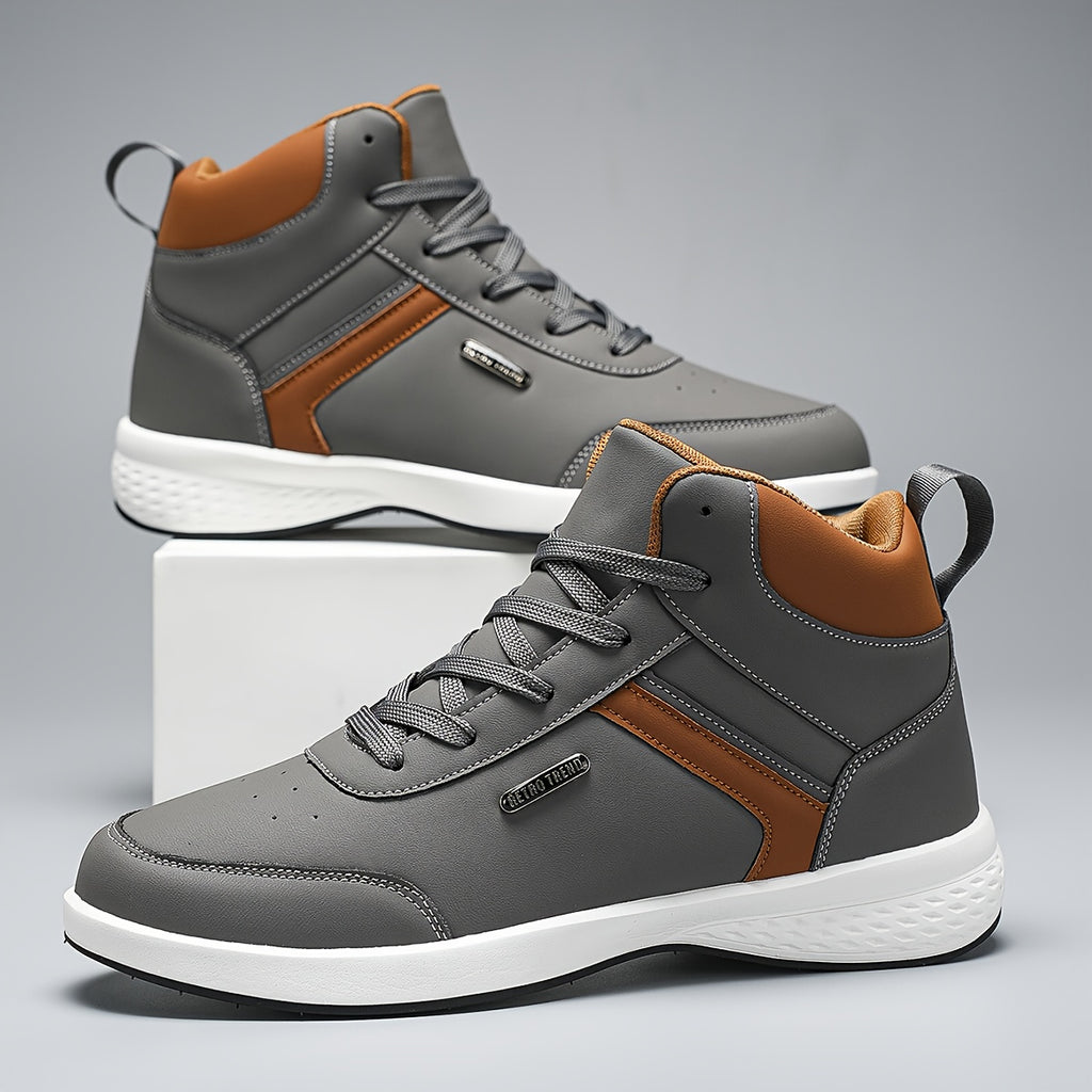 New PU Upper High-Top Fashion Business Outdoor Off-Road British Style Casual Sports Shoes