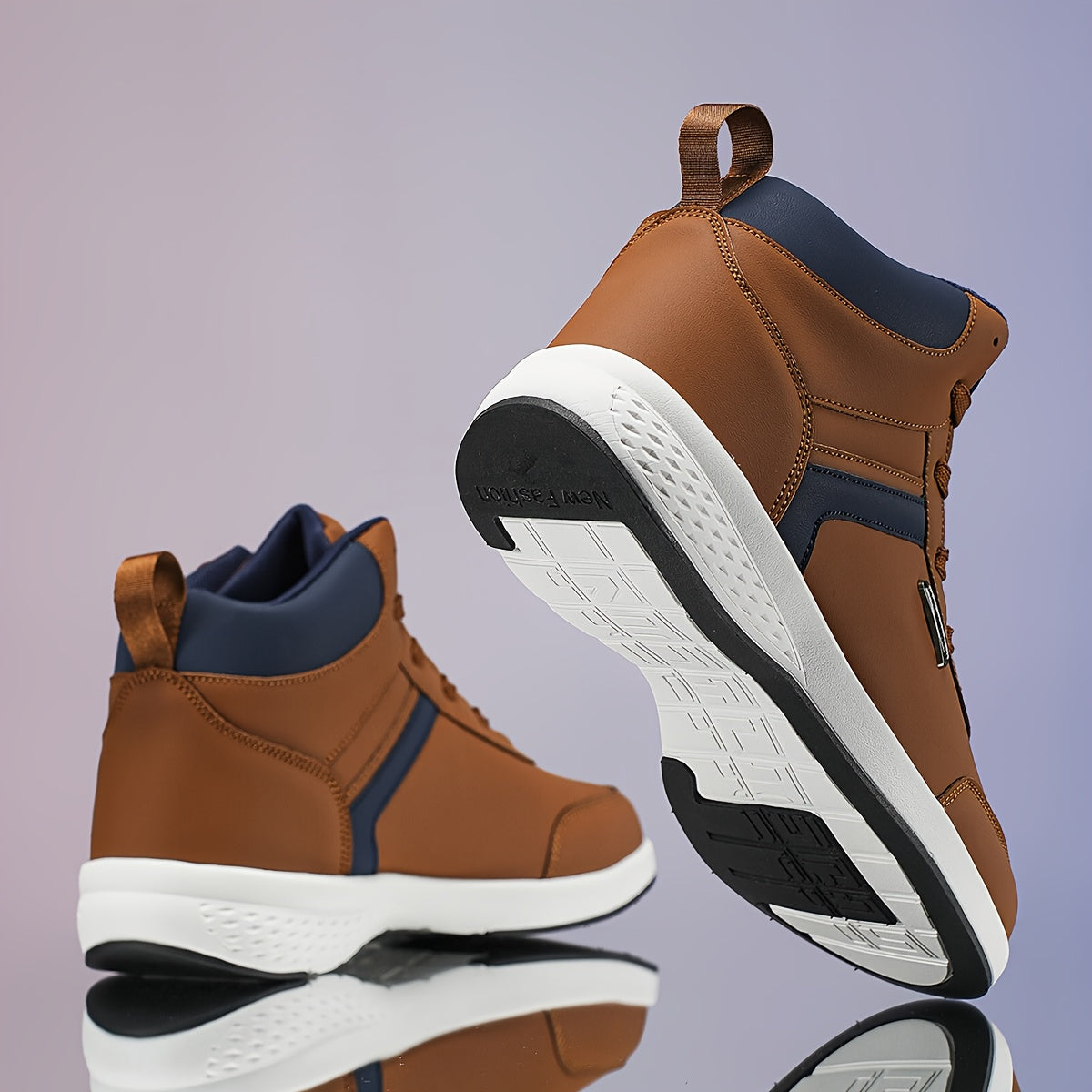 New PU Upper High-Top Fashion Business Outdoor Off-Road British Style Casual Sports Shoes