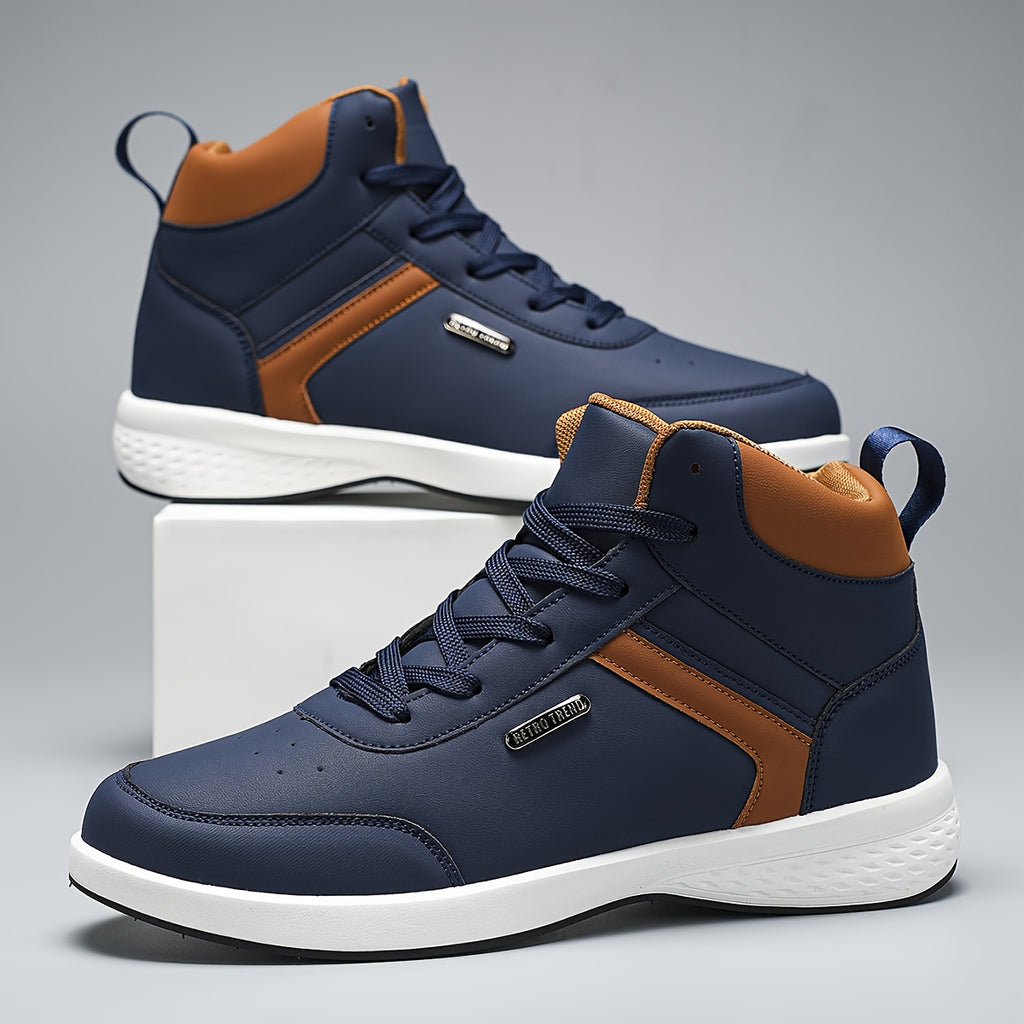 New PU Upper High-Top Fashion Business Outdoor Off-Road British Style Casual Sports Shoes