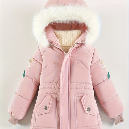 2024 New Children's Clothing Winter Jacket for Girls Thicken Girls Winter Coat Hooded Velour Winter Girls Jackets Outwear 3-7Y