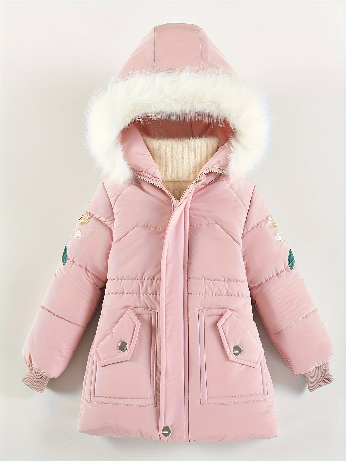 2024 New Children's Clothing Winter Jacket for Girls Thicken Girls Winter Coat Hooded Velour Winter Girls Jackets Outwear 3-7Y