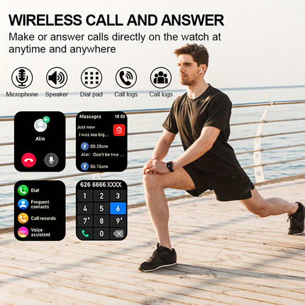 Trendy Smartwatch With Multiple Features Suitable For The Elderly, Children, And Teenagers, Including Wireless Calling, Various Sports Modes, Health Monitoring, Social App Reminders, And A 2.01-inch High-definition Full Touch