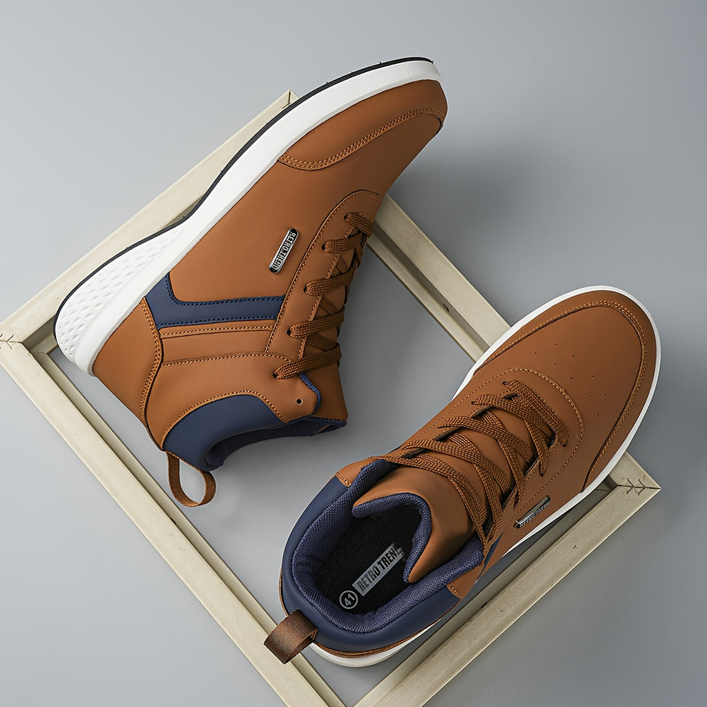 New PU Upper High-Top Fashion Business Outdoor Off-Road British Style Casual Sports Shoes