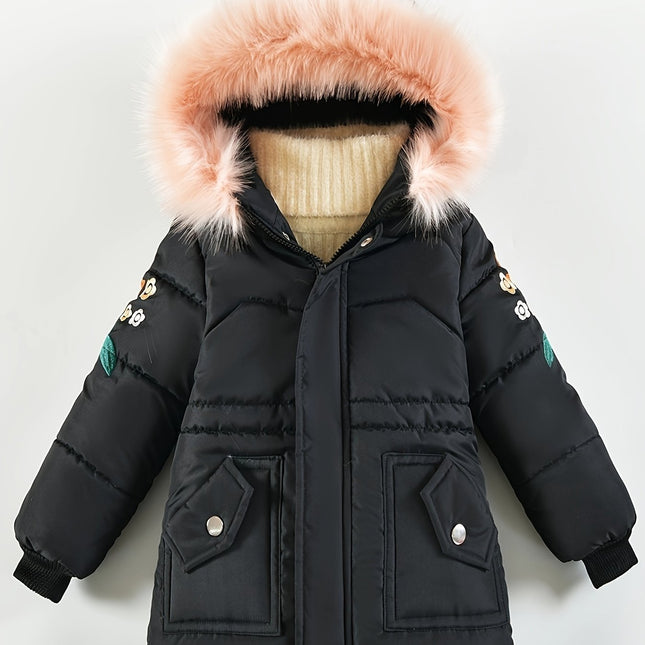 2024 New Children's Clothing Winter Jacket for Girls Thicken Girls Winter Coat Hooded Velour Winter Girls Jackets Outwear 3-7Y