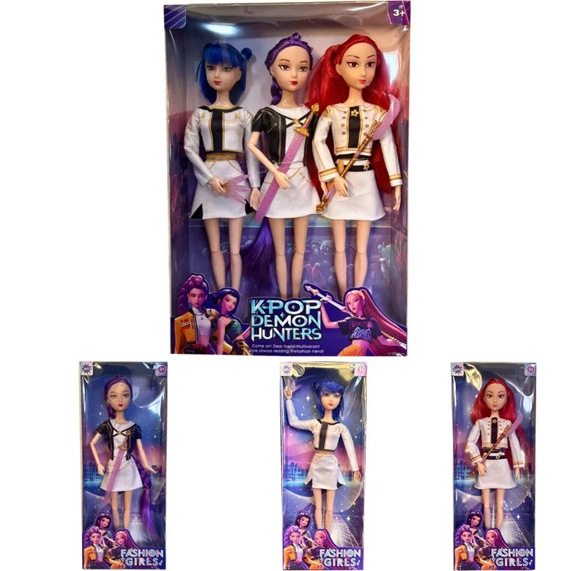 2026 HOT NEW Anime KPop Demon Hunters Doll Vinyl Toy Rumi Mira zoi Character vinyl mask figurine Birthday Gift Fan Club Gifts