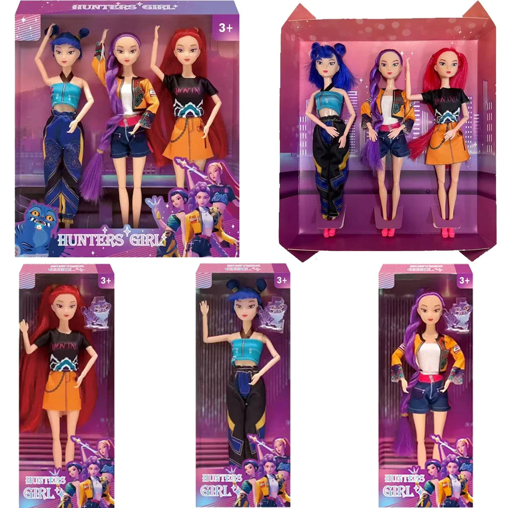 2026 HOT NEW Anime KPop Demon Hunters Doll Vinyl Toy Rumi Mira zoi Character vinyl mask figurine Birthday Gift Fan Club Gifts