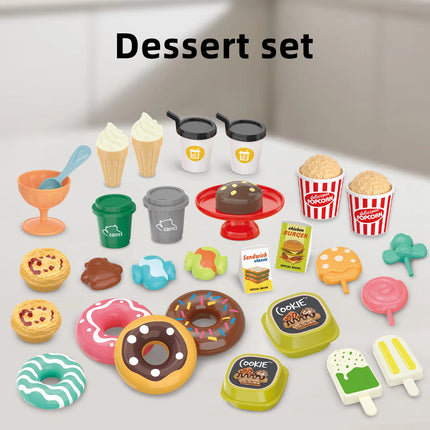 Children's toys: Pretend play, barbecue, fast food, pizza, sushi, afternoon tea, desserts, kitchen food, toy sets
