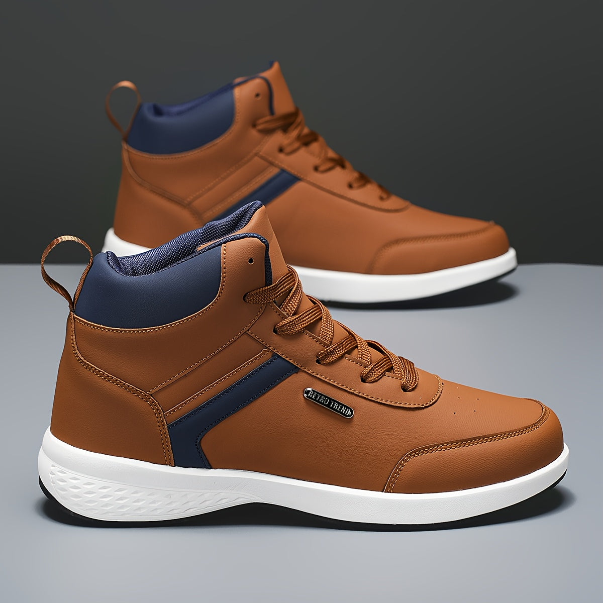 New PU Upper High-Top Fashion Business Outdoor Off-Road British Style Casual Sports Shoes
