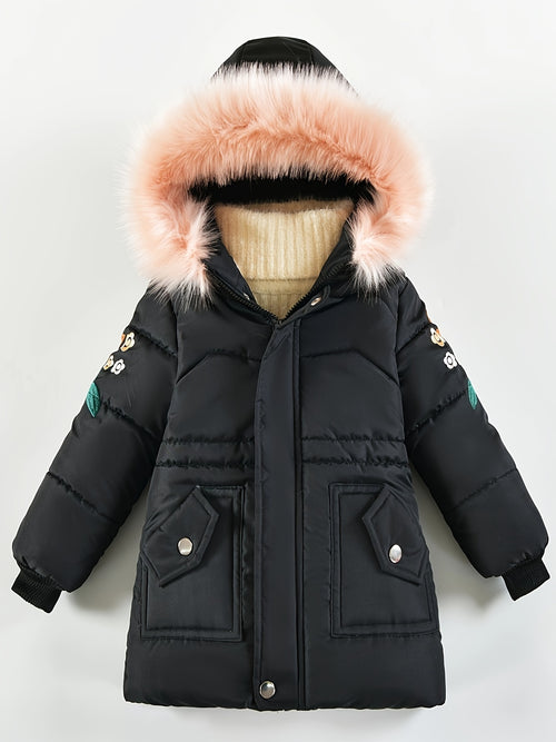 2024 New Children's Clothing Winter Jacket for Girls Thicken Girls Winter Coat Hooded Velour Winter Girls Jackets Outwear 3-7Y