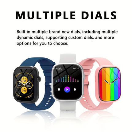 Trendy Smartwatch With Multiple Features Suitable For The Elderly, Children, And Teenagers, Including Wireless Calling, Various Sports Modes, Health Monitoring, Social App Reminders, And A 2.01-inch High-definition Full Touch