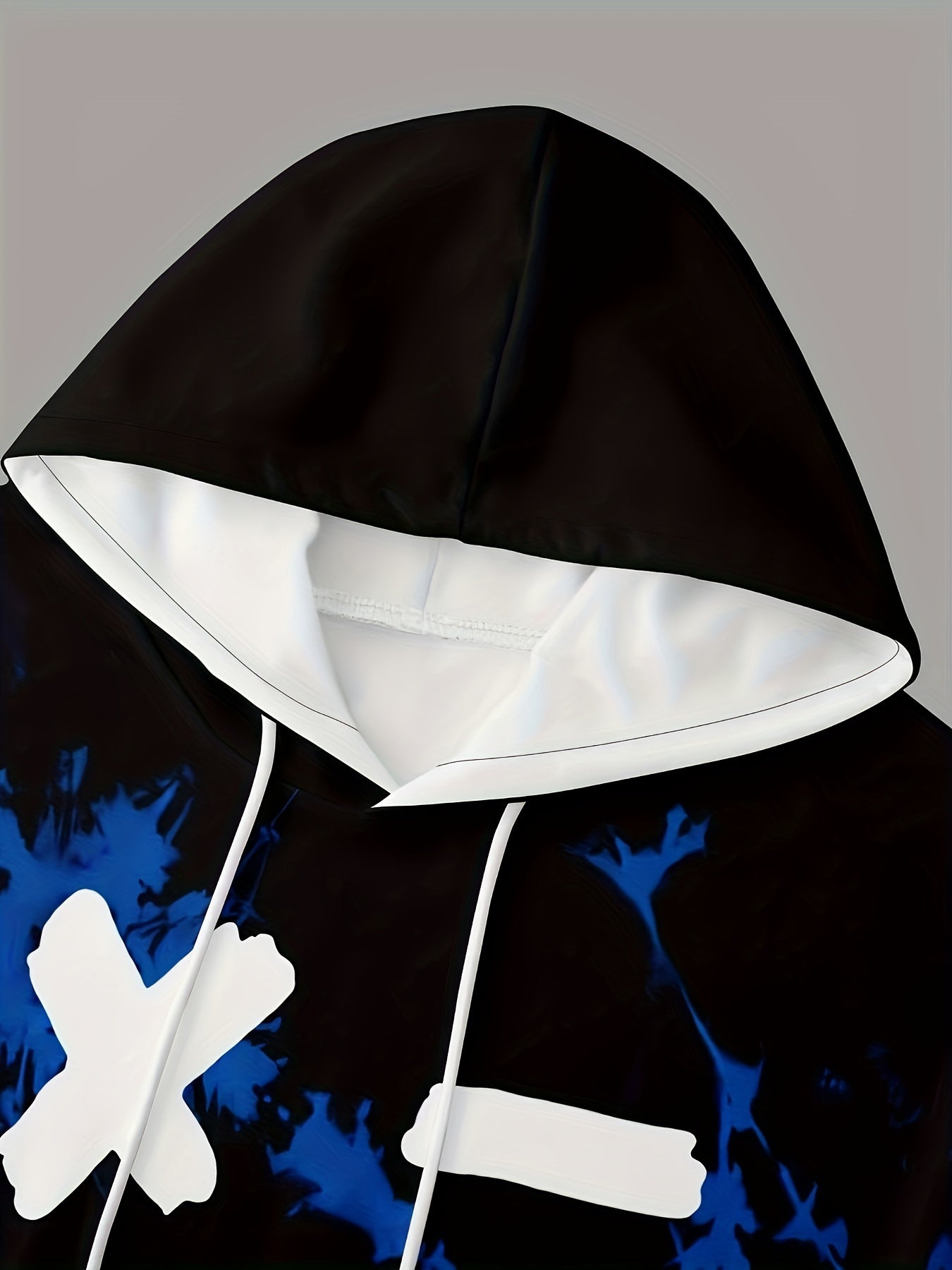 Monster Face Print, Men's 2Pcs Outfits, Casual Hoodies Long Sleeve Pullover Hooded Sweatshirt And Sweatpants Joggers Set For Winter Fall, Men's Clothing