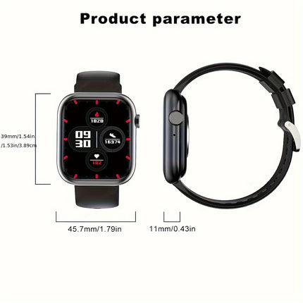 Trendy Smartwatch With Multiple Features Suitable For The Elderly, Children, And Teenagers, Including Wireless Calling, Various Sports Modes, Health Monitoring, Social App Reminders, And A 2.01-inch High-definition Full Touch